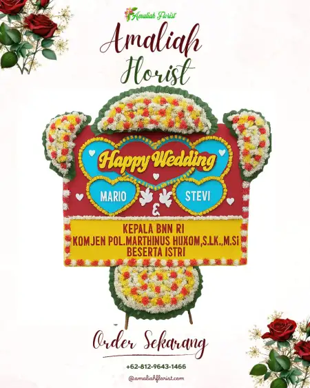 Papan Bunga Pernikahan Mlinjon